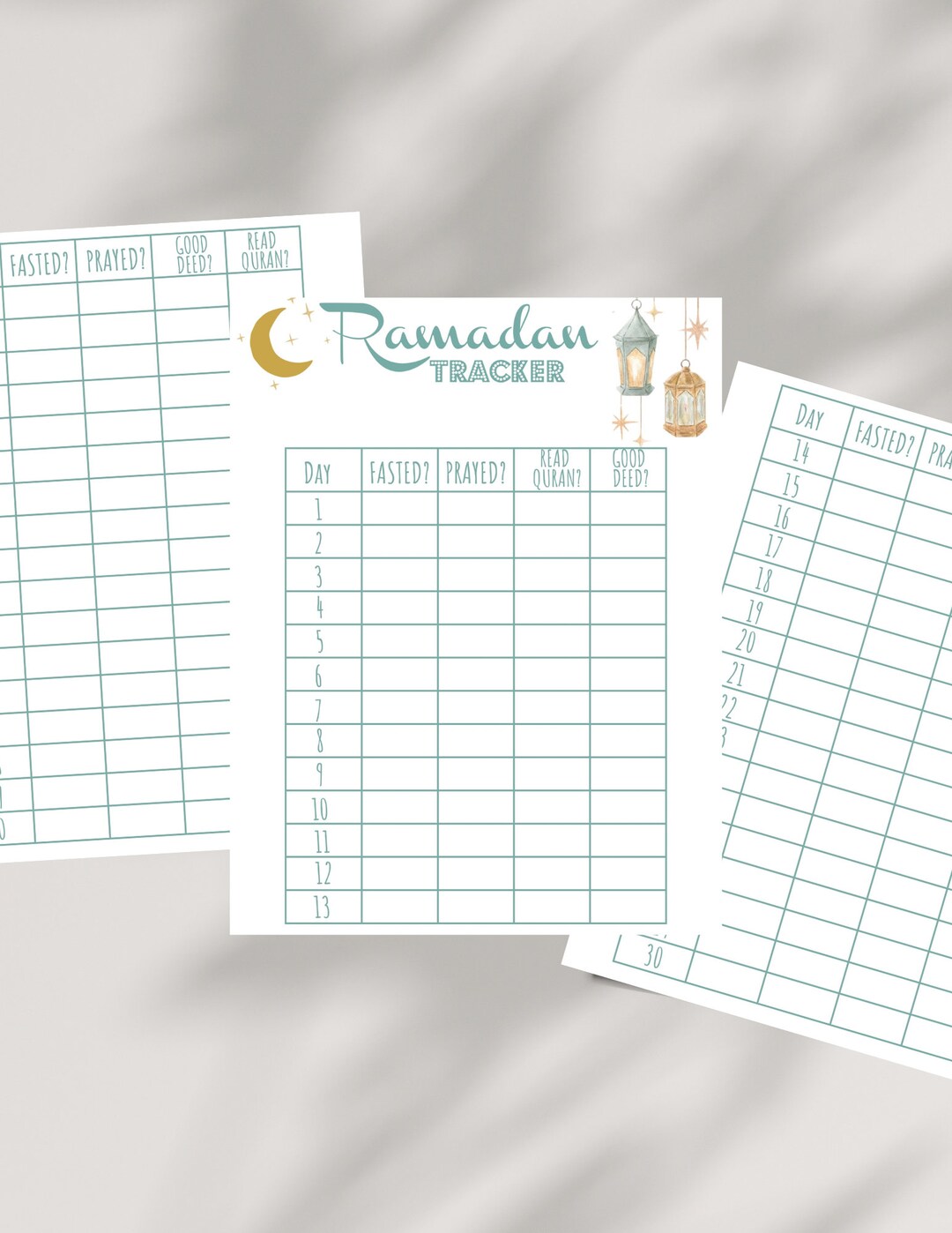 Ramadan Tracker for Kids, Printable File Download - Etsy