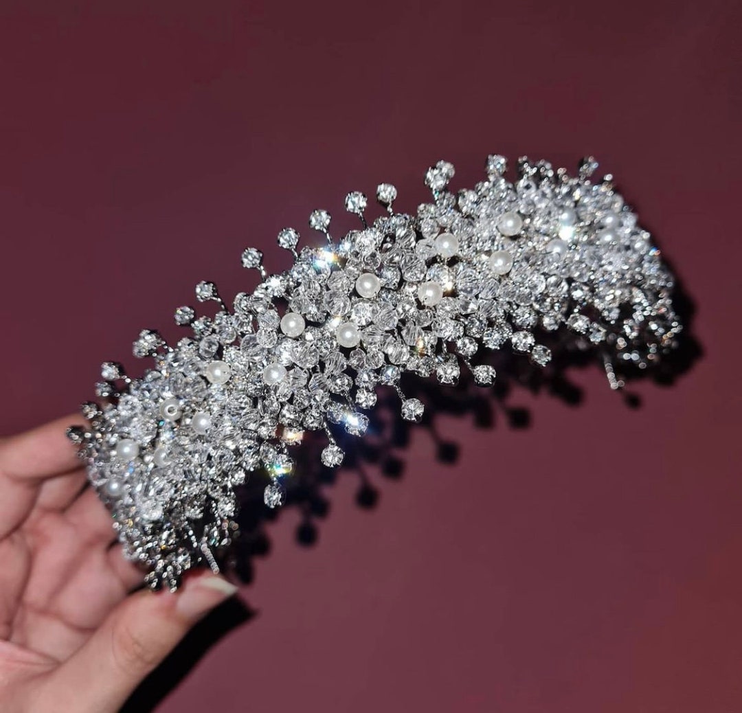 Stunning Classic Swarovski Stones and Pearls Design Bridal - Etsy