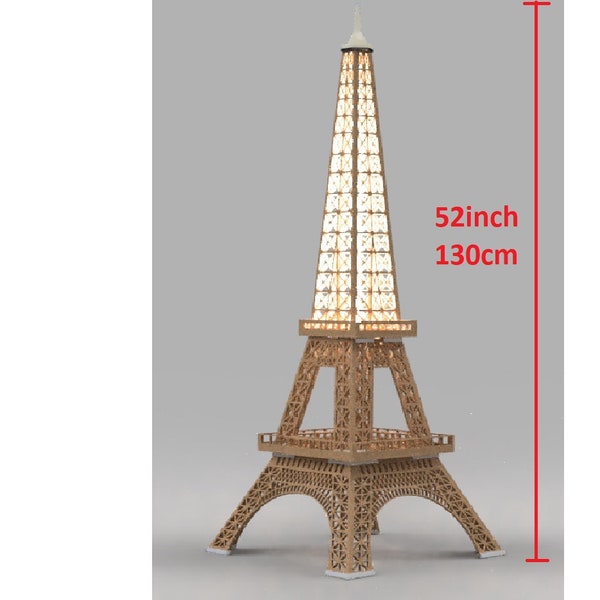 Grande Lampe Tour Eiffel 52inch / 130cm - construction solide, Paris tour, France, grande grande lampe Eiffel, lampe en bois Cadeau de pendaison de crémaillère