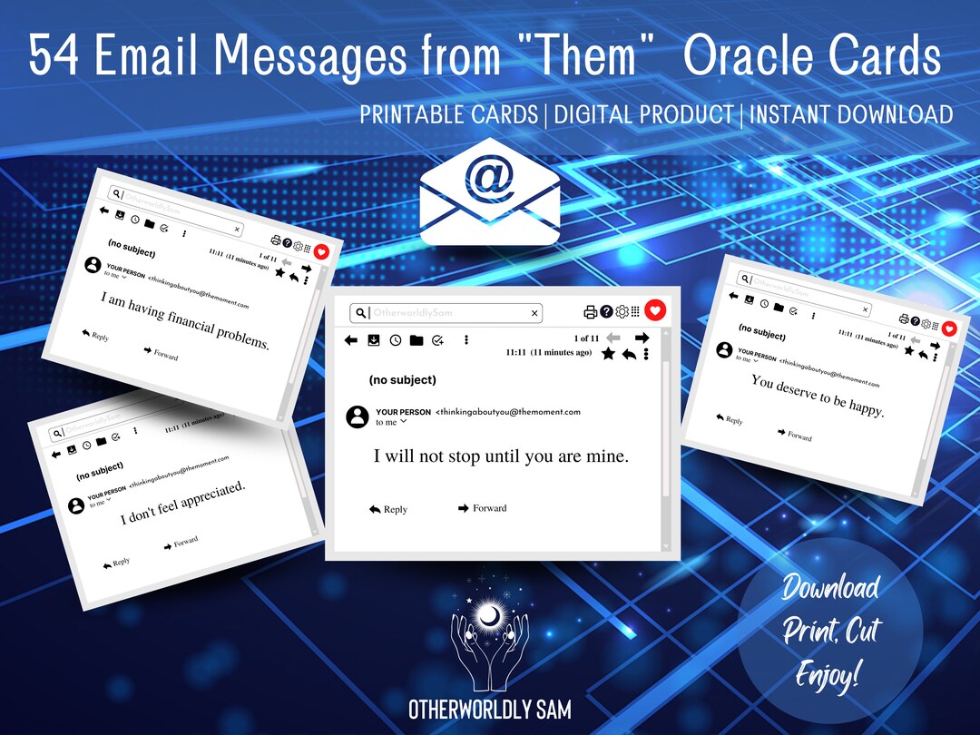 54 Messages Printable Oracle Cards | Twin Flames | Soulmates | - Etsy ...