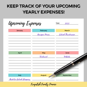 Expense Tracker, Expense Tracker Printable, Monthly Expense Tracker ...