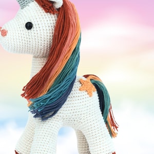 Rainbow the Unicorn Amigurumi Crochet Pattern PDF – Adorable 10” Plush, Digital Download