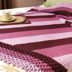 Padrão de crochê para manta afegã Crazy Crocodile, download em PDF, manta texturizada de 36&quot; x 48&quot; para nível intermediário