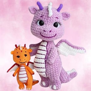 Cute Dragon Amigurumi Crochet Pattern, Digital Download PDF, Fantasy Characters