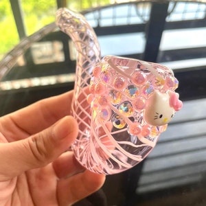 Pink Sherlock Girly Collectible Glass Hand Pipe