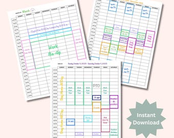 24-Stunden-Wochenplan – Nachtschichtplaner (PDF zum ausdrucken)