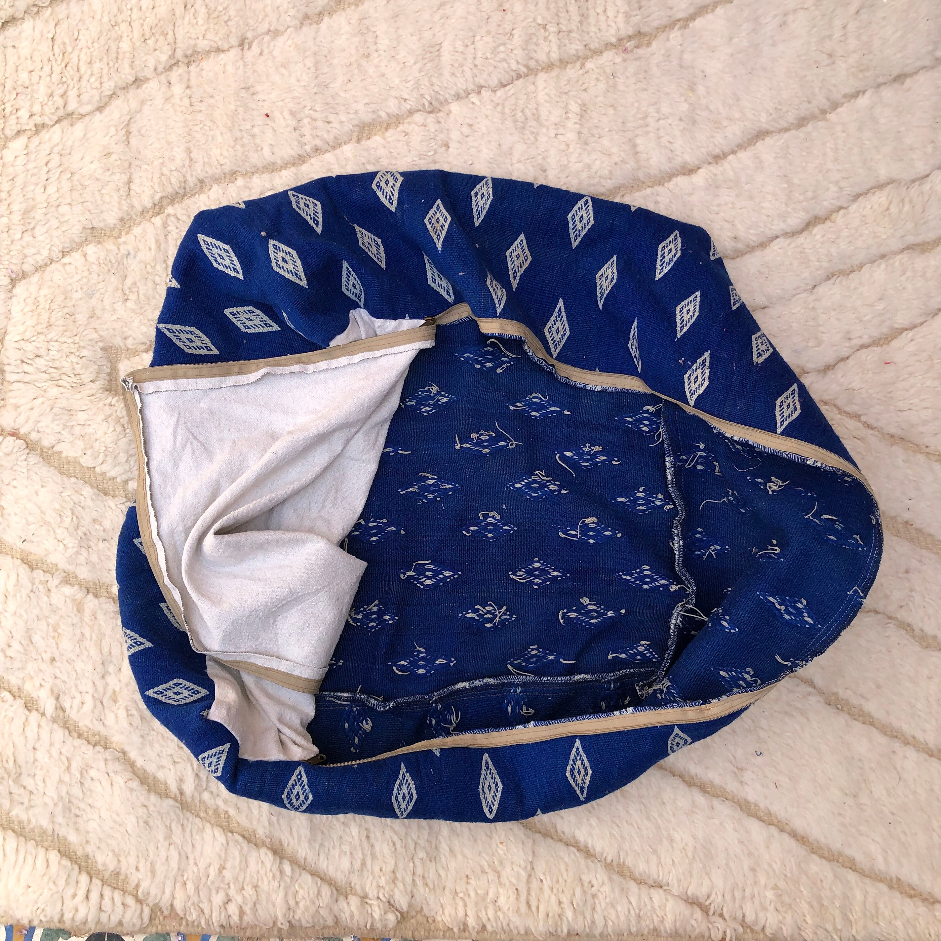 モロッコ　ヴィンテージプフ モロッコのヴィンテージプフ5 フロアクッション ピンク ターコイズ