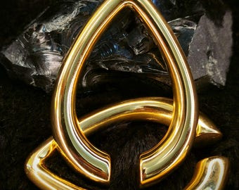 Heavy Teardrop Ear Weights: Stainless Steel Statement Hangers, Ear plugs body jewelry, Minimalism Unisex accessory, Unique gift idea