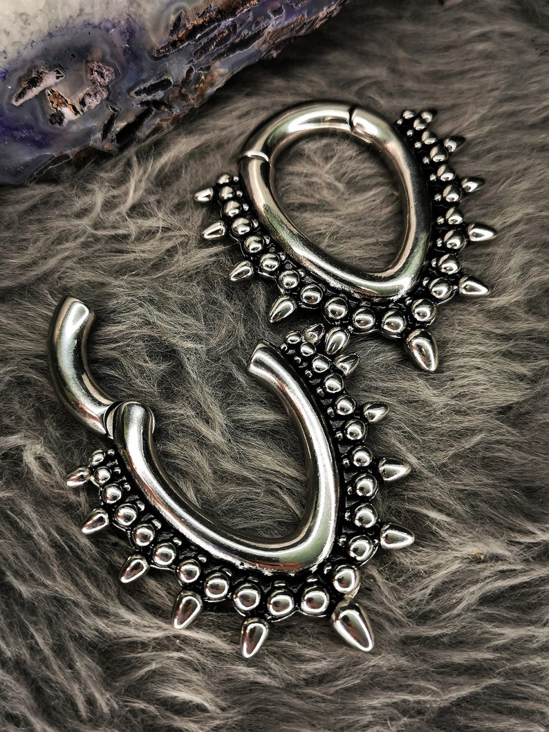 2g Ornate Gold Mandala Drop Weights Ear Gauges Unique Punk Hangers