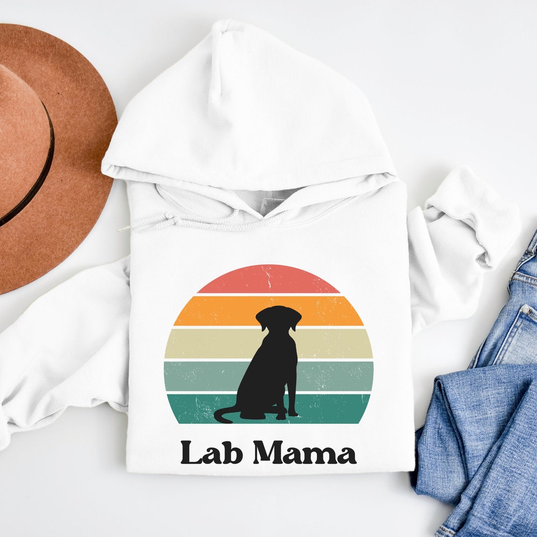 Oversized Vintage Style Lab Mama Sweatshirt, Oversized Lab Mom Hoodie ...