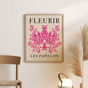 Henri Matisse Floral Poster | Papiers Decoupes | Paper Cutouts | Vintage Wall Art Decor | Eclectic Instant Printable | BLOOM BUTTERFLY