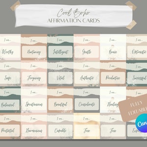 Coole Boho Affirmationskarten