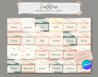 Earth Tone Affirmation Cards
