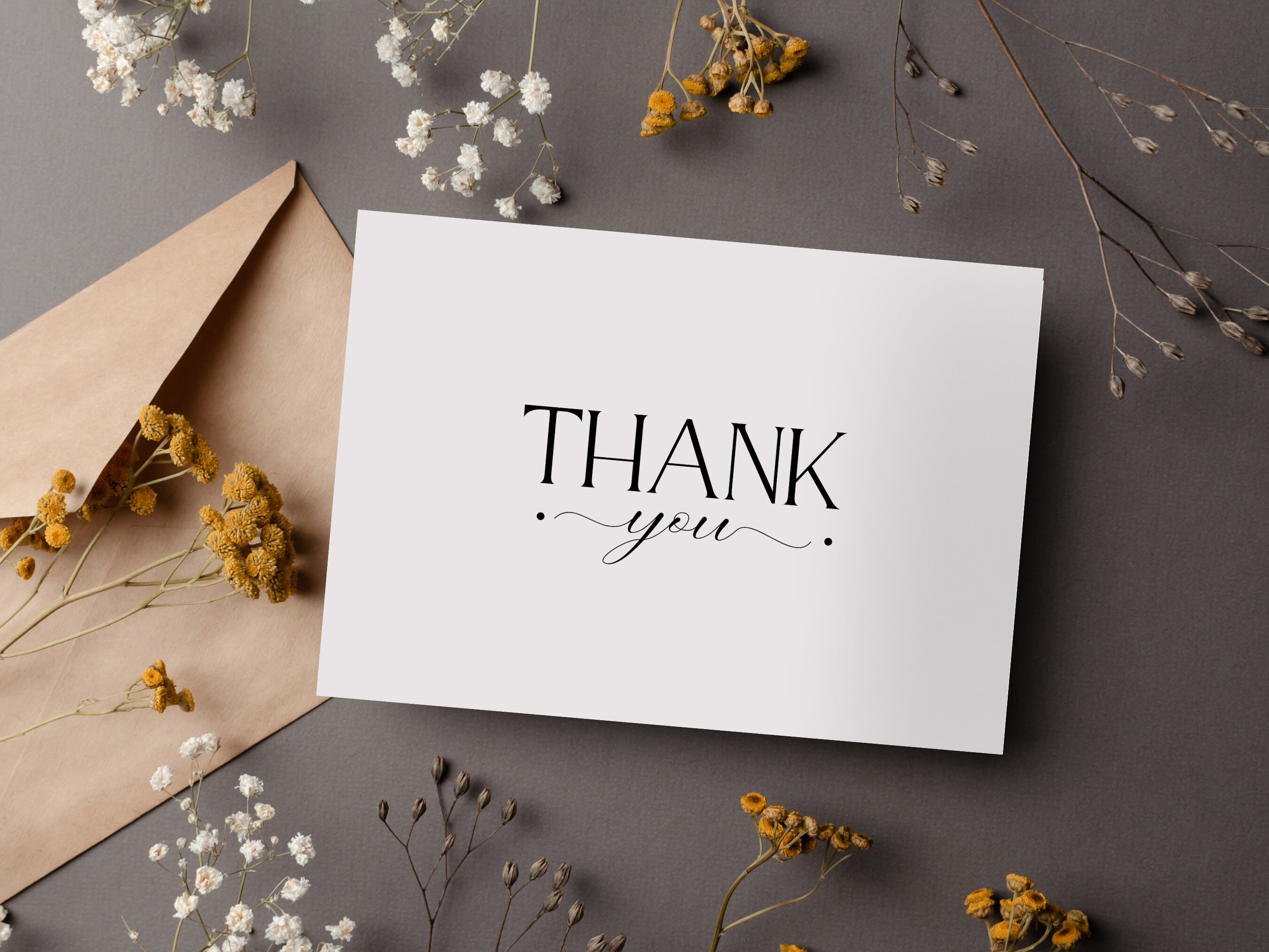 Modern Minimalist Printable Thank You Card | Wedding Printables ...