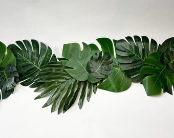 Tropical leafy jungle garland kids bedroom/ nursery / decking decor / tiki bar / garden bar / hot tub area decoration 1m/2m/3m/4m length