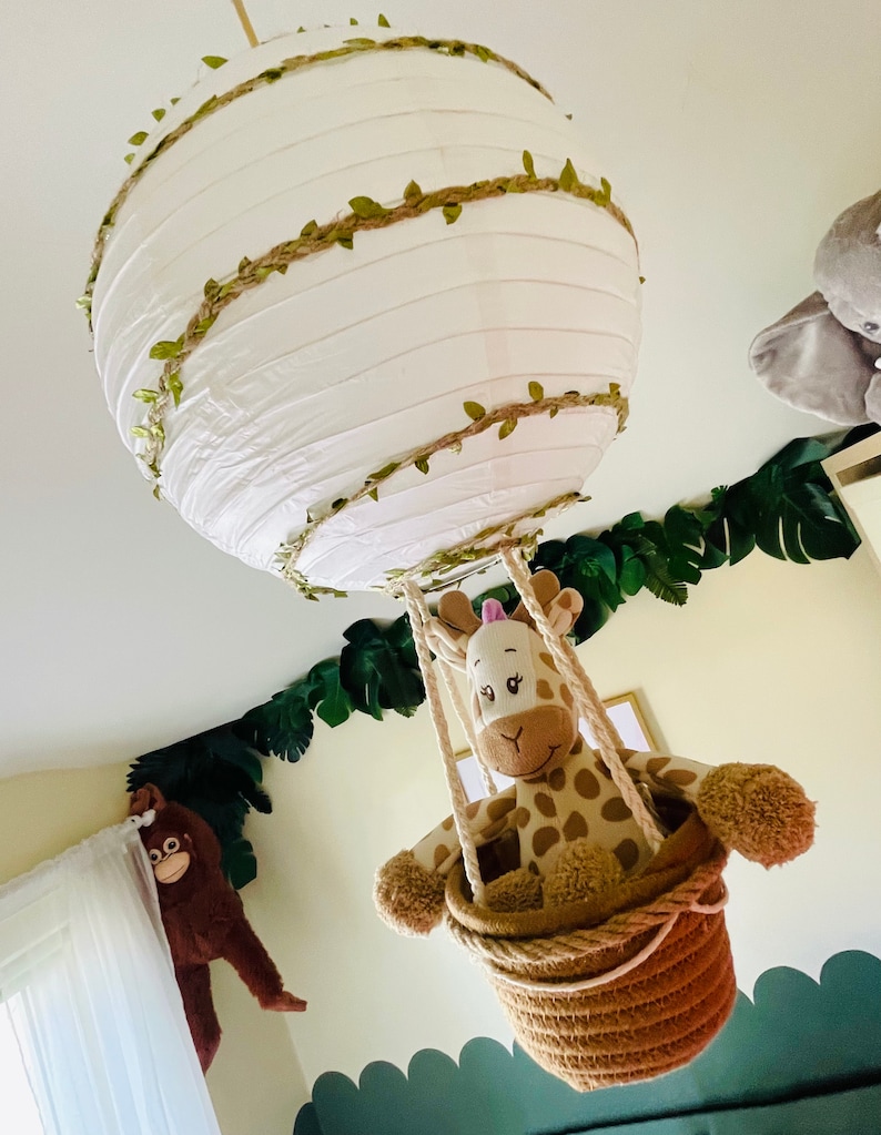 Handmade Jungle Safari Hot Air Balloon Nursery Decor Lampshade Etsy UK