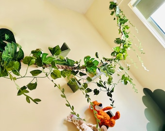 Long hanging jungle safari dinosaur Jurassic theme leafy vine for bedroom nursery playhouse garden room
