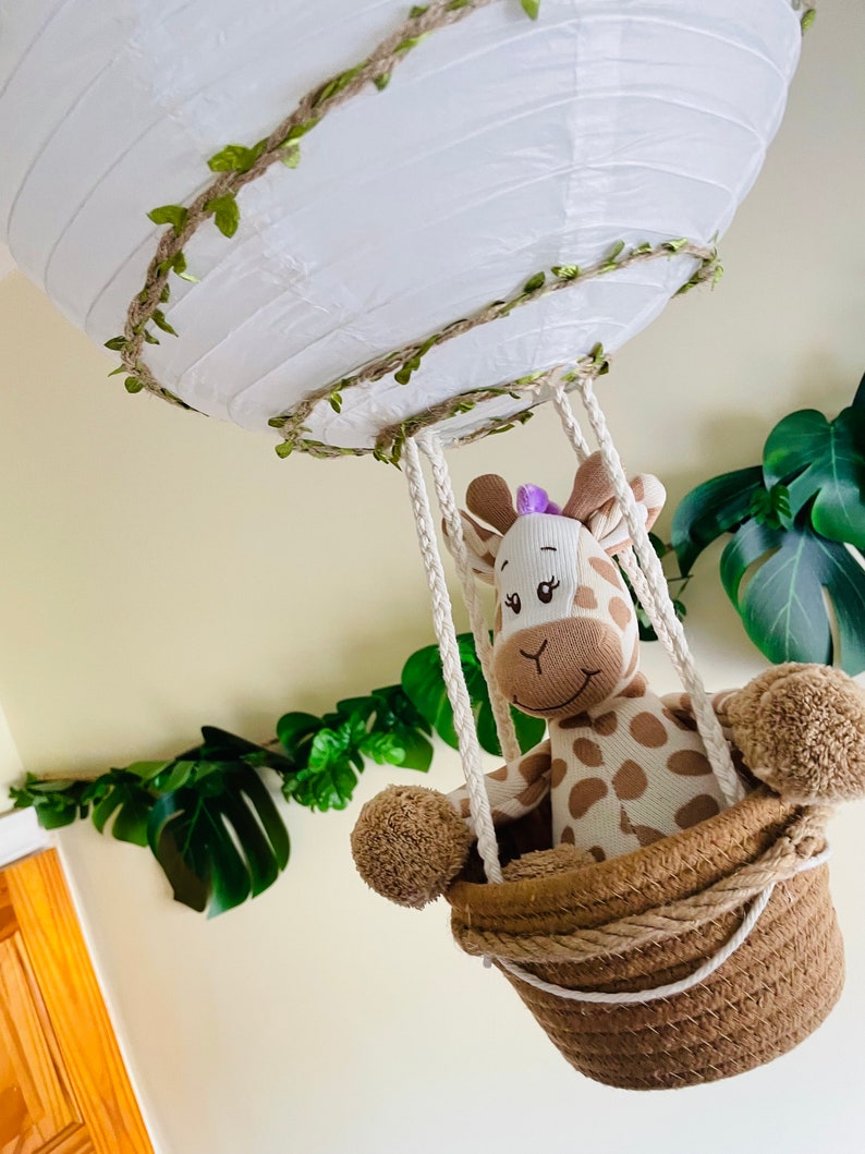 Handmade Jungle Safari Hot Air Balloon Nursery Decor Lampshade Etsy UK