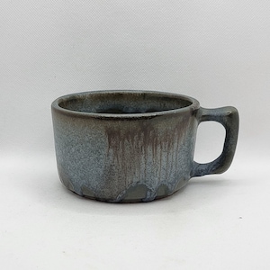Hand Made Blue and Brown Drip Glaze Pottery Mug