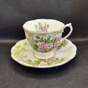 Vintage Royal Albert Fringed Gentian Tea Cup and Saucer