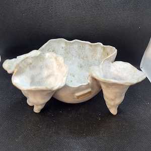 Art Pottery Planter Vase Margery Cartwright Hand Sculpted Canadian Potter from Haliburton Ontario Canada