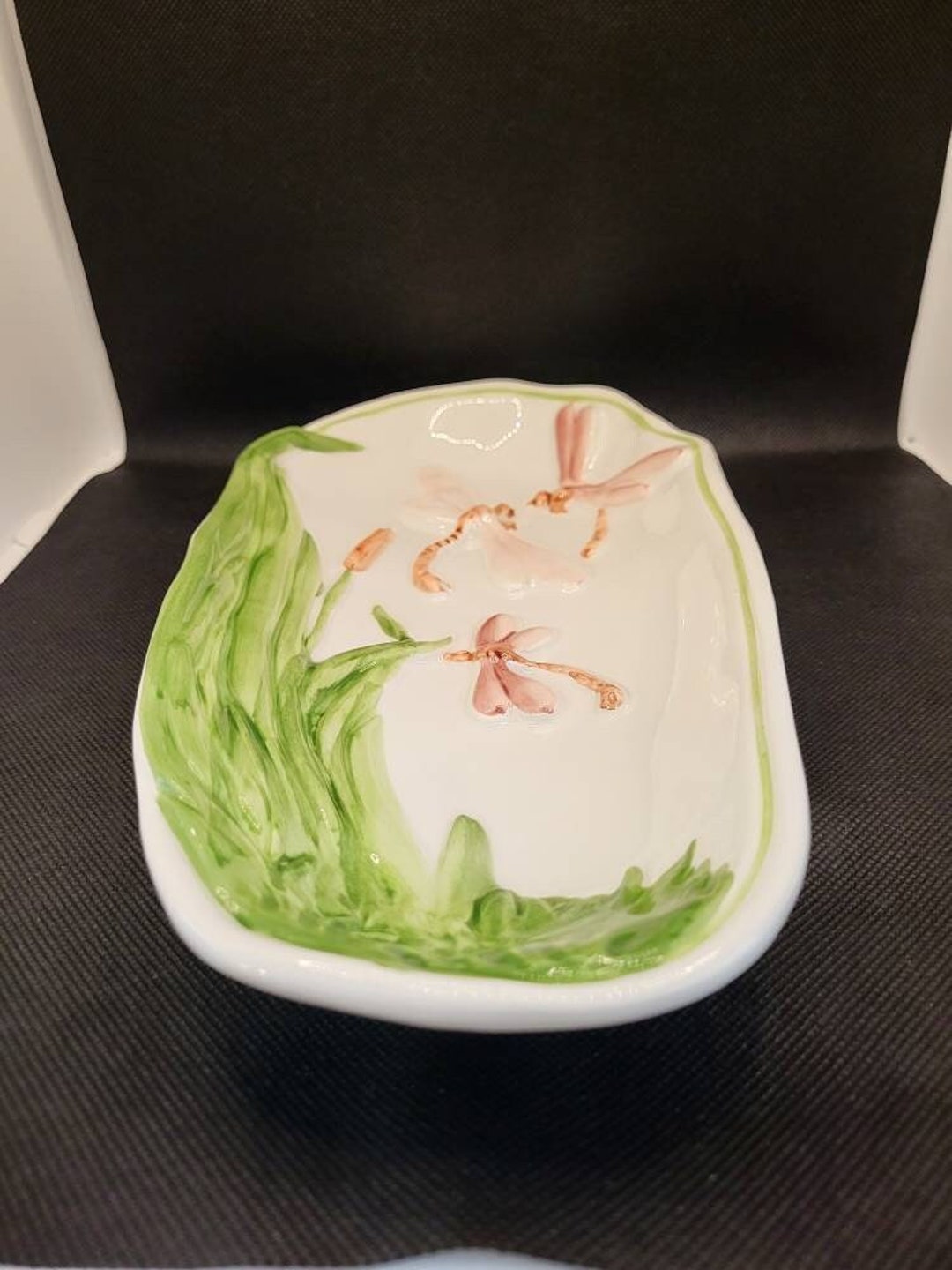 Carraro Dragonfly Celery/bread Dish Made in Italy 10.5 Etsy