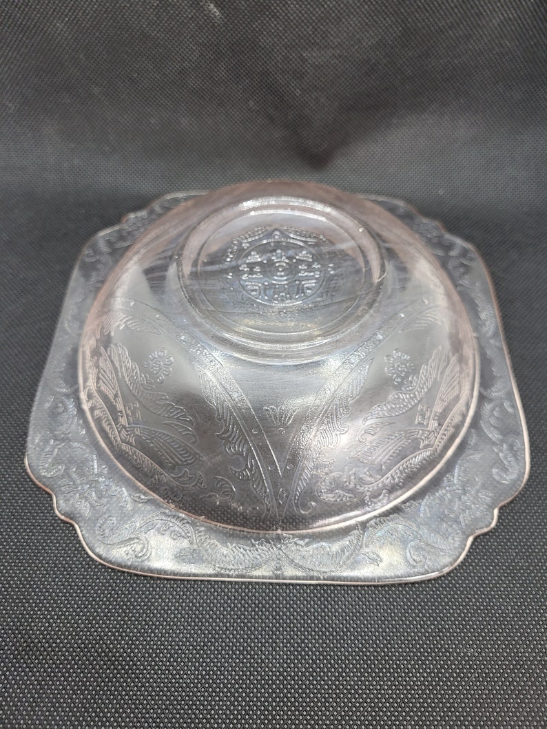 Vintage Indiana Pink Glass Salad Bowls Recollection Pattern Etsy