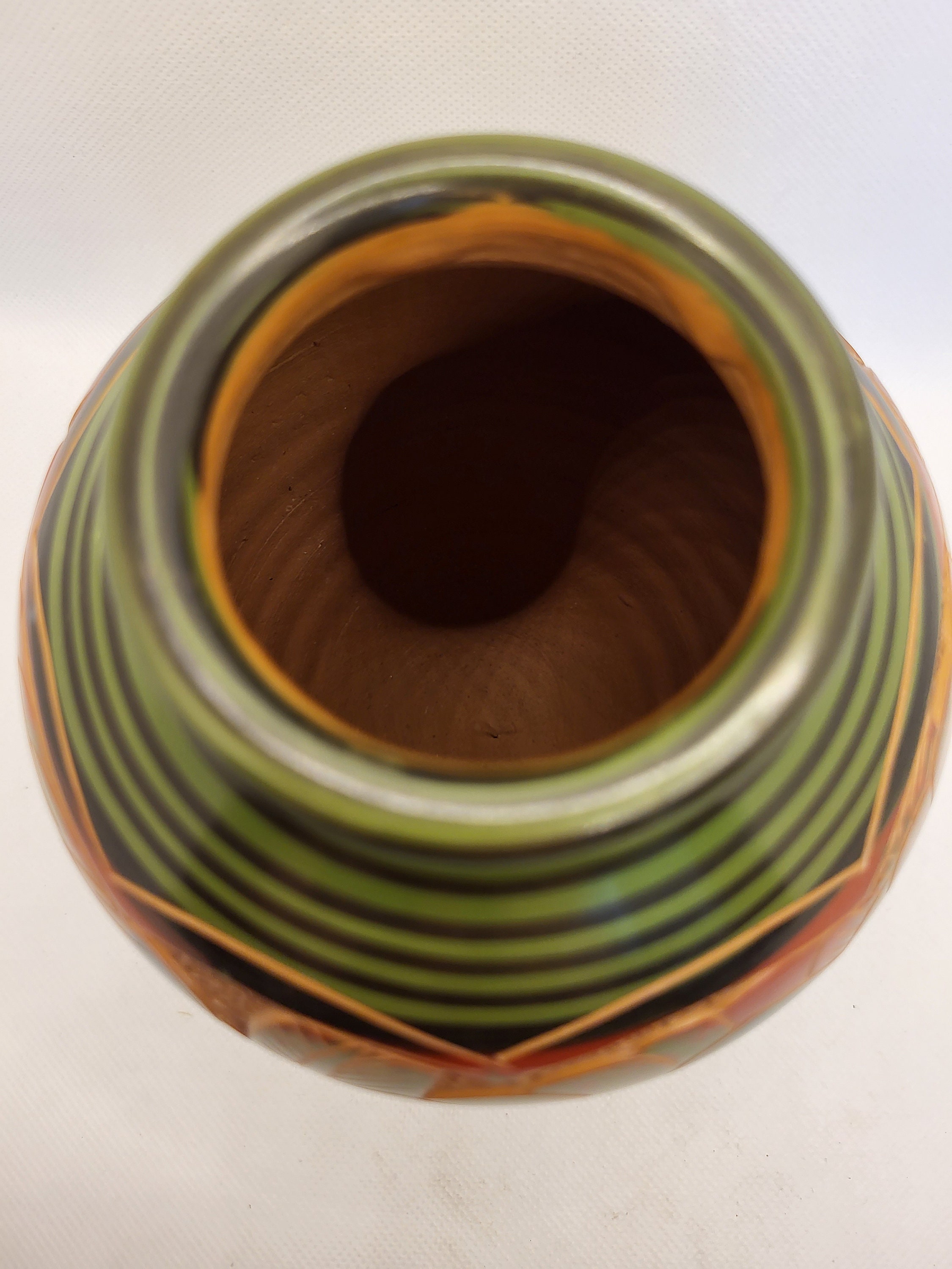 Clay Pottery Vase Costa Rice Carved Vase Etsy