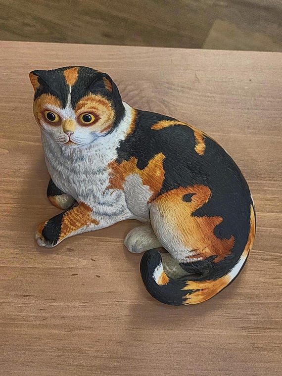 フランクリン ミント 1988 Hand painted Cat フランクリン ミント 1988 Hand painted Cat