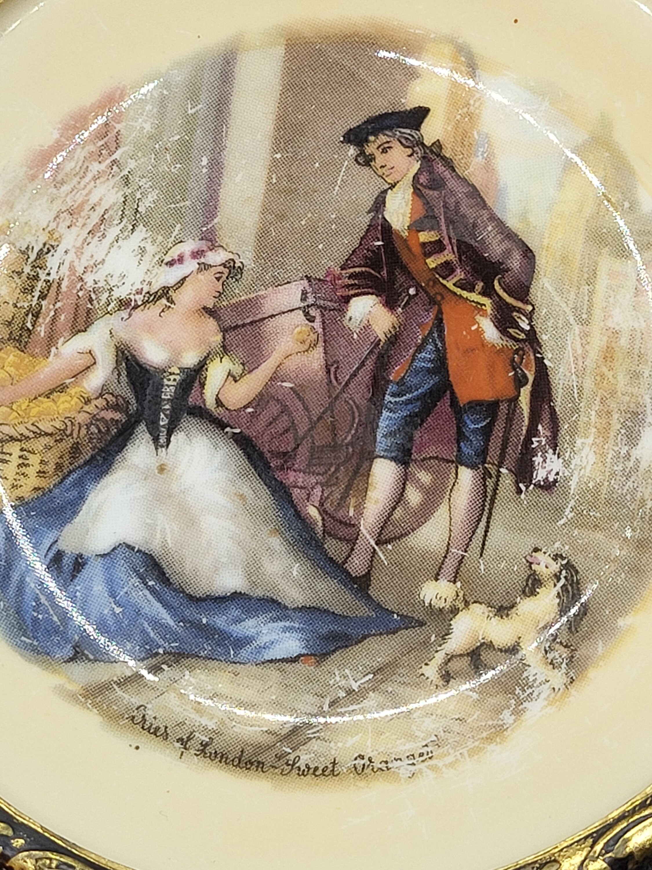 エインズレイ ボーンチャイナ ミニチュアプレート：ロンドンの叫び