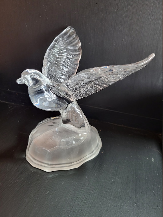 クリスタル製 鳥の置物