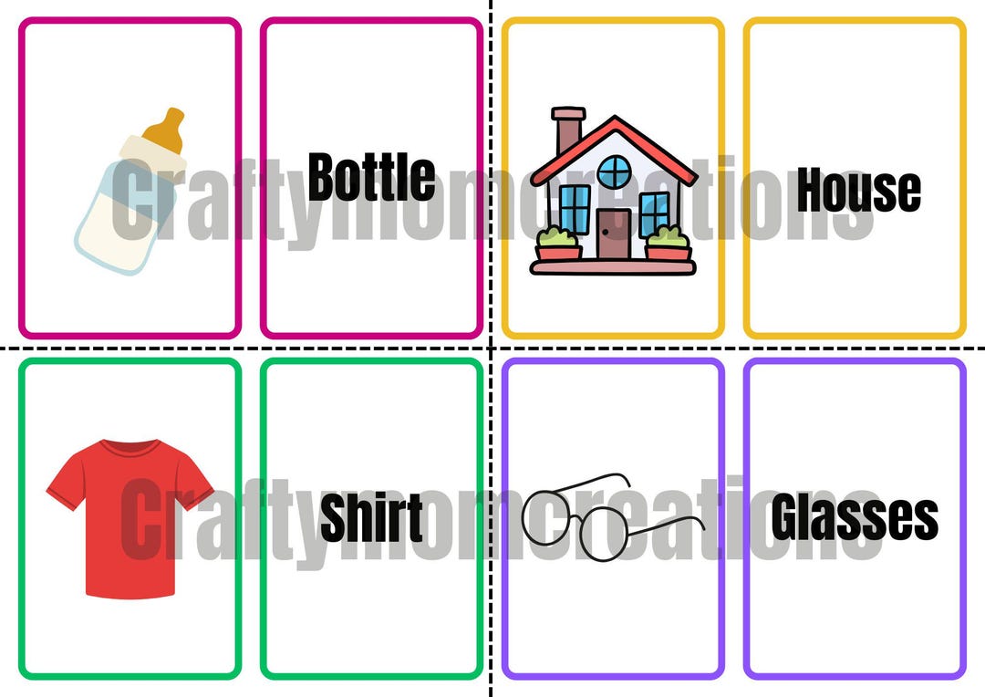First Words Flashcards: Printable Learning Cards for Toddlers (PDF ...