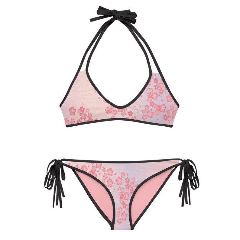 Bikini Cherry Blossoms Triangle Bikinis Etsy