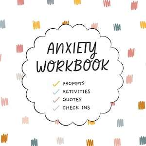 Interactive Anxiety Workbook | Self-Care Activities | Journal Prompts | Self-Love Quizzes | Mental Health Planner | Wellbeing & Mindfulness