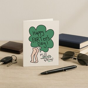 Divertida tarjeta imprimible para el Día del Padre "Feliz Día del Pedorro" • Descarga instantánea • Doblable a 5.5 × 8.5 • Juego de palabras genial • Color + B/N