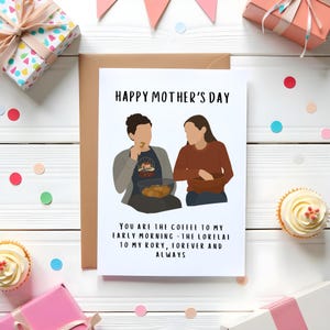 Carte pour la fête des mères Gilmore Girls • Citation « Un café à ma petite amie du petit matin » • PDF imprimable 8,5 x 11 cm • Téléchargement numérique instantané