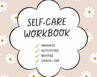 Interactive Self-Care Workbook | Anxiety Activities | Journal Prompts | Self-Love Quizzes | Mental Health Planner | Wellbeing & Mindfulness