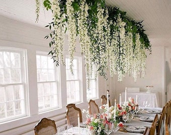 Luxury Artfificial Wisteria Hanging Vine Home Decor