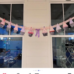 Custom Digital File Birthday Banner Faces with Hats First Birthday Decoration Homemade