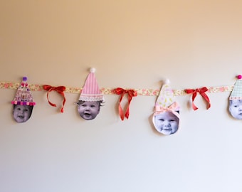 Mini Baby Face Birthday Banner