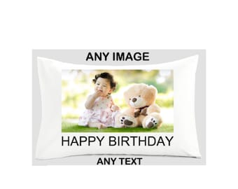 Personalized Photo Pillowcase: Custom Image & Text Gift