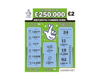 3x Fake Winning Scratch Cards, Prank Lottery Tickets, Joke Scratch Offs (3 Pack)