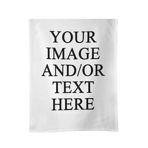 Personalized Photo Tea Towel: Custom Text & Image Gift (50cm x 70cm) bild 3