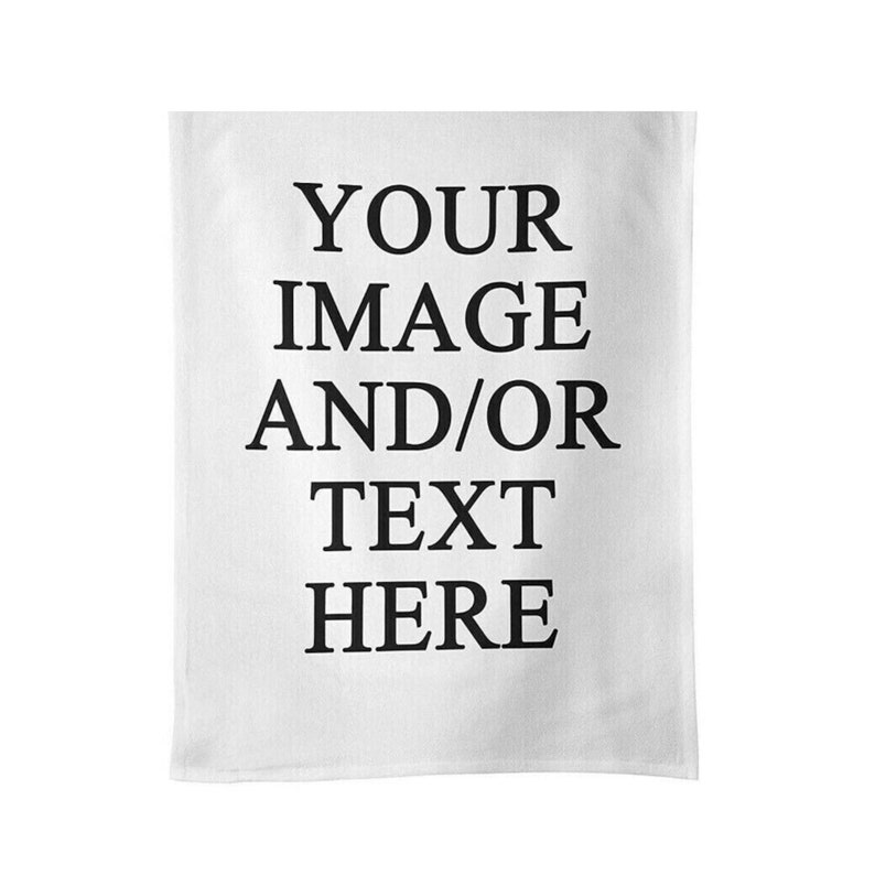 Personalized Photo Tea Towel: Custom Text & Image Gift (50cm x 70cm) bild 1