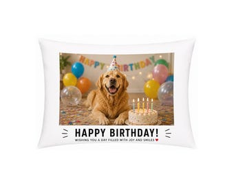 Personalised Photo Pillow Cover, Custom Picture Pillowcase, Photo Collage Cushion, Family Friends Pet Gift