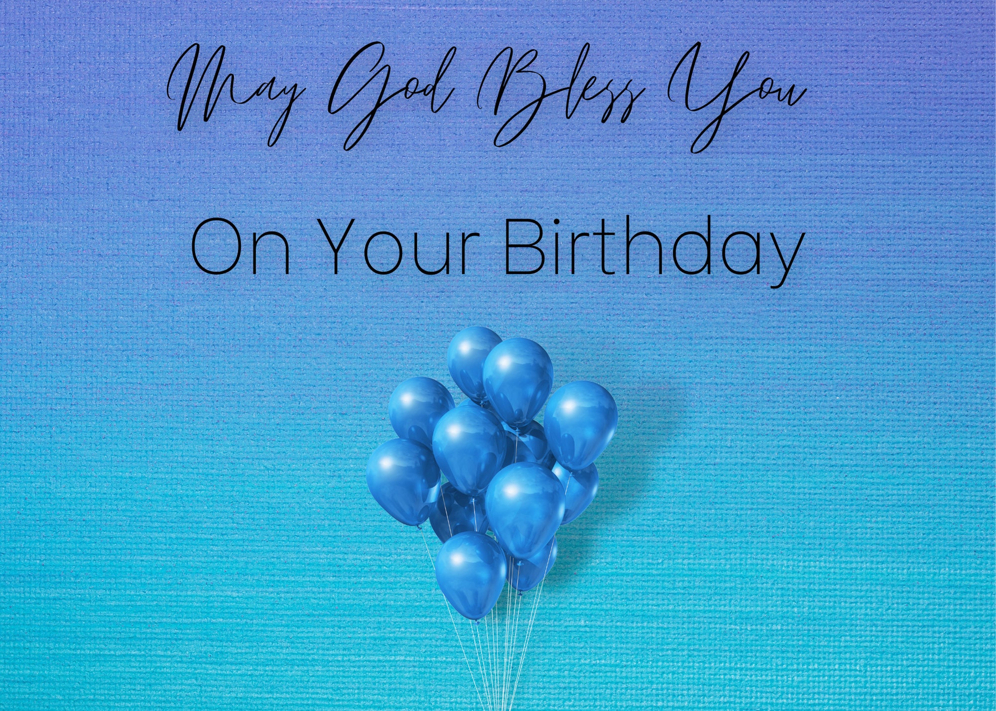 May God Bless You Digital Birthday Postcard - Etsy