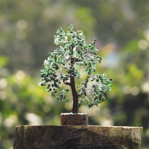 Handgemaakte Groene Aventurijn Boom 500 Stone Crystal Tree, Edelsteenboom, Bonsai Tree Tree Of Life, Chakra Tree, Kerstboom