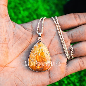 Maligano Jasper Pendant 925 Sterling Silver Pendant Maligano Jasper Gemstone Pendant Handmade Jewelry Maligano Jasper Jewelry Gift For Her