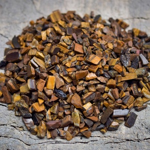 Tiger Eye Crystal Chips - Bulk Tiger Eye Gemstone Chips - Indian Seller