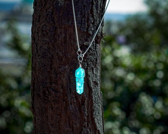 Aquamarine necklace, Delicate Necklace, Boho necklace, Aquamarine necklace, March Birthstone, Wire Wrap Necklace, Mothers Day gift